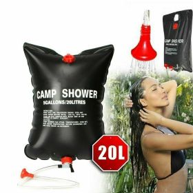 Solar Sun Heating Bath Bag for Camping - 20L Portable Shower