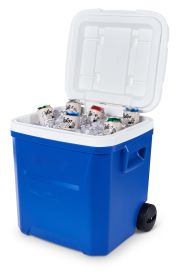 Laguna Ice Chest Cooler with Wheels - 60 Qt Blue
