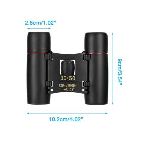 Binoculars 30 x 60 Zoom Travel Compact Folding Telescope Hunting Day Night