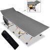 Folding Camping Cot; Sleeping Bed Portable with Carry Bag; Outdoor Camp Cot for