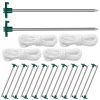 Tent Pegs Ropes Set 20Pcs 9.8in Heavy Duty Tent Stakes Nails Spike with 4x