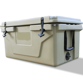 Khaki color ice cooler box 65QT camping ice chest beer box outdoor fishing