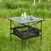 Folding Outdoor Table with Carrying Bag – Lightweight Aluminum, Rollup Design