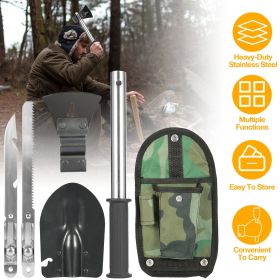 Multi-Tool Survival Kit with Shovel, Knife, Axe, and Saw - 6-in-1 Design