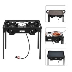 Outdoor Camp Stove High Pressure Propane Gas Cooker Portable Cast Iron Patio