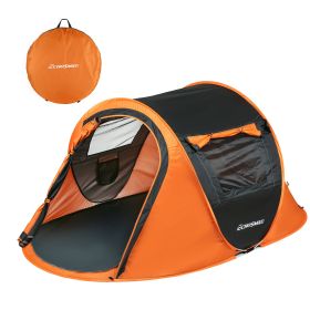Black and Orange Pop Up Camping Tent for 2 People 