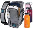 Water Bottle Holder Carrier Bottle Cooler w Adjustable Shoulder Strap and Front