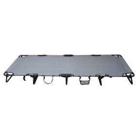 Camping Folding with Easy Setup Cot Gray Color Adult Open Size 75.6 in x 25 in