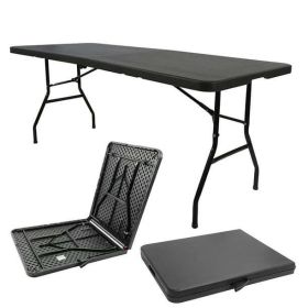 Folding Table 6ft Portable Heavy Duty Plastic FoldinHalf Utility Foldable Table