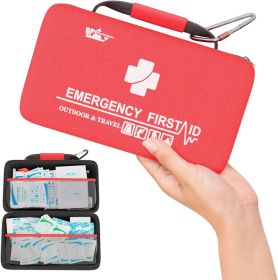Small First Aid Kit for Car Office 121 Pieces Sturdy Red EVA Travel First Aid