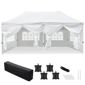 10 X 20ft EZ Pop Up Canopy Folding-White for Outdoor Events