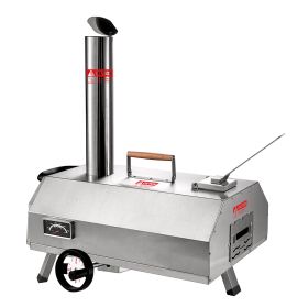 Semi-Auto Silver 12 Outdoor Pizza Oven Portable Wood Fired Pizza Oven Outdoor