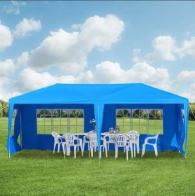 Large 10' x 20' Gazebo Canopy Party Tent with 4 Removable Window Side