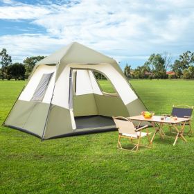 Family Camping Tent for 6 People with Rainfly and Windproof Design