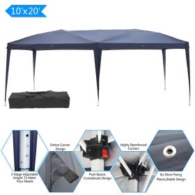 10'' x 20'' Outdoor Camping Waterproof Folding Tent with Carry Bag - Blue