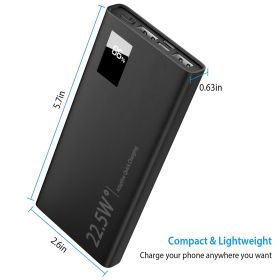 10000mAh Power Bank Portable Charger with LED Display for iPhone & Samsung