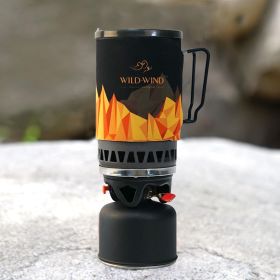 Backpacking Stove with 1.4 Liter Pot; WILD-WIND X4N Portable Camping Stove; and