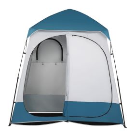 Pop-Up Camping Shower Tent Enclosure - 90x90x48" Blue/White