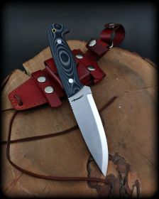 1095 Bushcraft Knife Black Micarta Handle for Survival & Camping