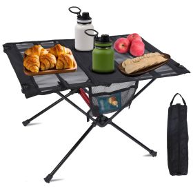 Portable Folding Camping Table Foldable Beach Table Aluminum Alloy Frame with 2