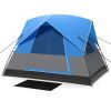 Outdoor Camping Tent with Removable Floor Mat for 3-Person Shelter