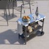 Foldable Outdoor Cart on 2 Wheels with Phone Holder