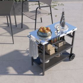 Foldable Outdoor Cart on 2 Wheels with Phone Holder