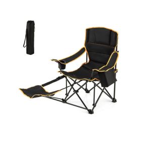 Camping Chair with Footrest and Carry Bag for Lounge Comfort