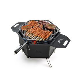 Portable Charcoal Grill Stove with Rotatable and Foldable Design