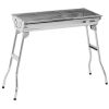 Portable Charcoal Grill Stainless Steel Folding Outdoor BBQ Grill for Backyard