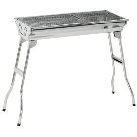 Portable Charcoal Grill Stainless Steel Folding Outdoor BBQ Grill for Backyard