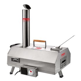 Stainless Steel Pizza Oven Outdoor 12" Automatic Rotatable Pizza Ovens,Portable