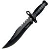 Fixed Blade Knife with Nylon Sheath in NonSlip Handle and Black High Carbon