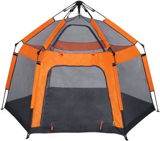 Kids Play Tent Pop Up Portable Hexagon Playhouse for Backyard Patio Indoor