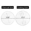 18 Inch Apple Charcoal Stove Enamel with White Side Wheel Diameter 15cm