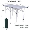 Portable Folding Lightweight Aluminum Camping Picnic Table for 4 to 6 Compact