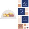 Collapsible Mesh Food Covers for Outdoors 6 pcs 17" x 17" White Food Umbrella