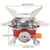Windproof Camping Gas Stove; Foldable Stove Burners Outdoor Mini Portable