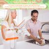 Orange 12 Pack Reusable Food Storage Bags Stand Up - Leakproof Reusable Freezer