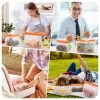 Orange 12 Pack Reusable Food Storage Bags Stand Up - Leakproof Reusable Freezer