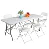 6ft Portable Folding Table for Camping, Picnics, and Parties