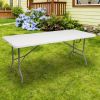 6ft Portable Folding Table for Camping, Picnics, and Parties