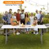 6ft Portable Folding Table for Camping, Picnics, and Parties