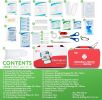 Small First Aid Kit for Car Office 121 Pieces Sturdy Red EVA Travel First Aid