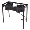 Double Burner Outdoor Stove BBQ Grill with 150000 BTU Capacity