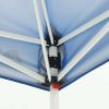 10x10 Diagonal Leg Blue Top Instant Awning for Outdoor Events