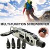 Multifunctional Keychain Tool Kit with LED Flashlight and Bottle Opener