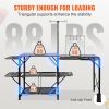 VEVOR Portable Camping Kitchen Table w/ Carrying Bag 3 Side Tables and 2 Shelves
