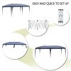 10 ft x 20 ft Outdoor Camping Waterproof Folding Tent with Carry Bag - Blue