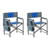 Lightweight Oversized Directors Chair with Storage Pockets for Camping